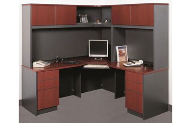 Picture of L Shape Office Cubicle Corner Workstation