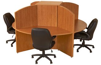 Picture of Laminate Cluster of 4 Person Circular Workstation