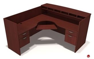 Picture of L Shape Reception Desk Workstation with Filing Pedestals