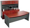 Picture of 72" Executive Bowfront Office Desk Workstation with Credenza