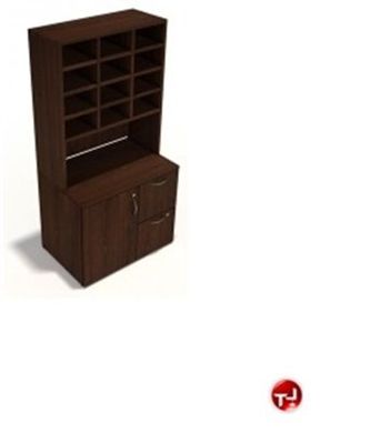 Picture of Laminate Wood Mail Sorter, Storage with Doors