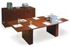 Picture of 96" Boat Shape Conference Table with 4 Door Storage Cabinet