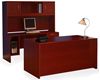 Picture of 72" Executive Office Desk with Kneespace Credenza with Overhead Storage