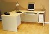 Picture of 78" L Shape Computer Office Desk with CPU Holder and Keyboard Tray