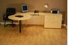 Picture of 72" L Shape P Top Office Desk Workstation with Multi File Locking Pedestal