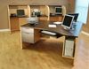 Picture of 2 Person 66" Computer Desk with Cluster of 3 Person Telemarketing Cubicle Stations