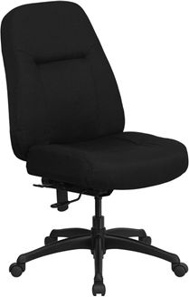 Picture of 400 LB. CAPACITY HIGH BACK BIG & TALL BLACK FABRIC OFFICE CHAIR WITH EXTRA WIDE SEAT