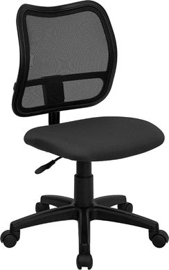 Picture of MID-BACK MESH TASK CHAIR WITH GRAY FABRIC SEAT