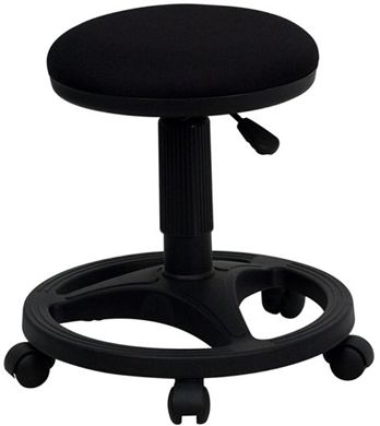 Picture of BLACK ERGONOMIC STOOL WITH FOOT RING