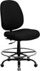 Picture of  400 LB. CAPACITY BIG AND TALL BLACK FABRIC DRAFTING STOOL WITH EXTRA WIDE SEAT 
