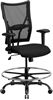 Picture of MID-BACK MESH TASK CHAIR WITH NAVY BLUE FABRIC SEAT AND ARMS