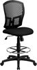 Picture of MID-BACK DESIGNER BACK DRAFTING STOOL WITH PADDED FABRIC SEAT