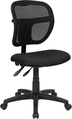 Picture of MID-BACK MESH TASK CHAIR WITH BLACK FABRIC SEAT