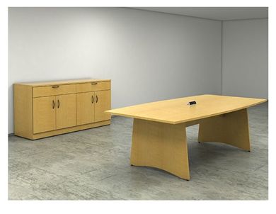 Picture of 72" Meeting Conference Table with Storage Buffet Credenza