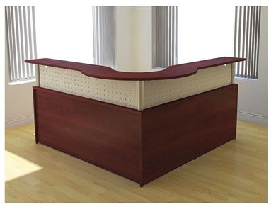 Picture of 72" L Shape Curve Reception Desk Workstation