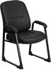 Picture of  BIG & TALL 400 LB. CAPACITY BLACK FAUX LEATHER SIDE CHAIR WITH SLED BASE 
