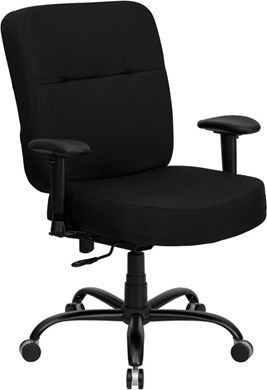 Picture of  400 LB. CAPACITY BIG & TALL BLACK FABRIC OFFICE CHAIR WITH ARMS AND EXTRA WIDE SEAT