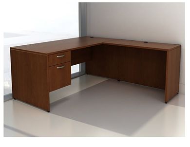 Picture of 72" L Shape Office Desk Workstation with Filing Cabinet