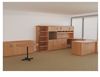 Picture of 72" U Shape Office Desk Workstation with Overhead Storage, Lateral File Storage and Conference Table