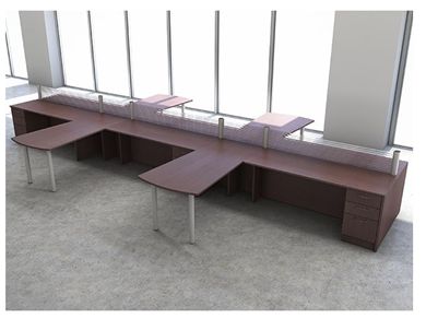 Picture of Cluster of 6 Person Bench Desk Workstation