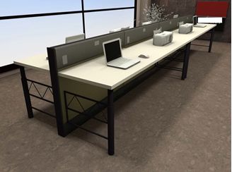 Picture of 8 Person Bench Teaming Office Desk Workstation