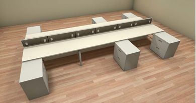 Picture of 6 Person Bench Teaming Office Desk Workstation