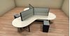 Picture of PEBLO Cluster of 3 Person Cubicle Desk Workstation