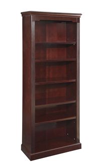 Picture of Traditional Veneer 6 Shelf Open Bookcase