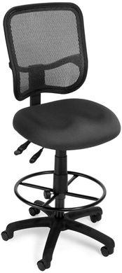 Picture of Mesh Comfort Series Ergonomic Task Chair with Drafting Kit
