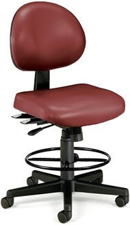 Picture of 24 Hour Anti-Microbial Vinyl Computer Task Chair with Drafting kit