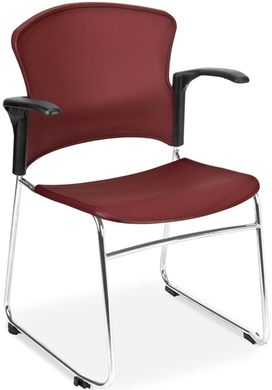 Picture of Multi-Use Stack Chair with Plastic Seat & Back with Arms