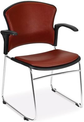 Picture of Multi-Use Stack Chair with Anti-Microbial/Anti-Bacterial Vinyl Seat & Back with Arms