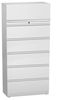 Picture of Trace Metal 30"W 6 Drawer Lateral File Storage Cabinet with Roll Out Shelf