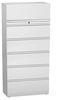 Picture of Trace Metal 42"W 6 Drawer Lateral File Storage Cabinet with Roll Out Shelf