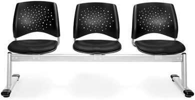 Picture of Stars 3-Unit Beam Seating with 3 Vinyl Seats
