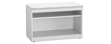 Picture of Trace Metal 36" 2 Shelf Open Lateral Storage Cabinet with Cushion Top