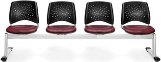 Picture of Stars 4-Unit Beam Seating with 4 Vinyl Seats