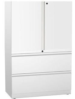 Picture of Trace Metal 30"W Combo Lateral File and Storage Cabinet with Drawers and Doors