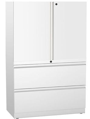 Picture of Trace Metal 42"W Combo Lateral File and Storage Cabinet with Drawers and Doors