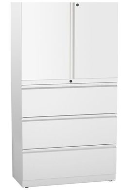 Picture of Trace Metal 30"W Combo Lateral File and Storage Cabinet with Drawers and Doors