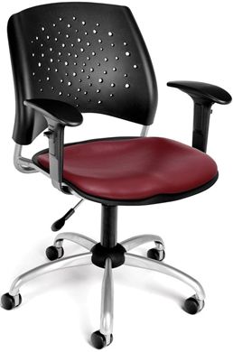 Picture of Stars Swivel Vinyl Chair with Arms