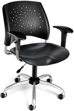 Picture of Stars Swivel Plastic Chair with Arms