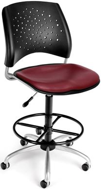 Picture of Stars Swivel Vinyl Chair with Drafting Kit