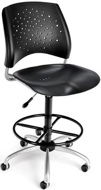 Picture of Stars Swivel Plastic Chair with Drafting Kit