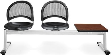 Picture of Moon 3-Unit Beam Seating with 2 Plastic Seats & 1 Table