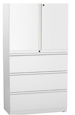 Picture of Trace Metal 30"W Combo Lateral File and Storage Cabinet with Drawers and Doors