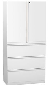 Picture of Trace Metal 30"W Combo Lateral File and Storage Cabinet with Drawers and Doors