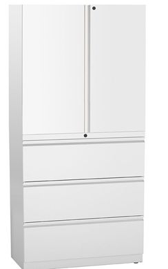 Picture of Trace Metal 30"W Combo Lateral File and Storage Cabinet with Drawers and Doors