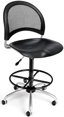 Picture of Moon Swivel Plastic Chair with Drafting Kit