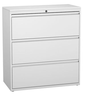 Picture of Metal Recessed 3 Drawer 30" Lateral File Cabinet
